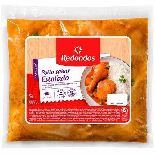 Piernas y Muslos Aderezo Estofado REDONDOS Bolsa 650g