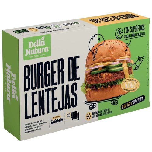 Hamburguesa de Lentejas DELLANATURA Caja 400g