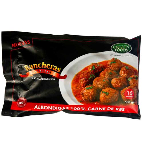 Albóndigas de Carne de Res RANCHERAS Bolsa 600g