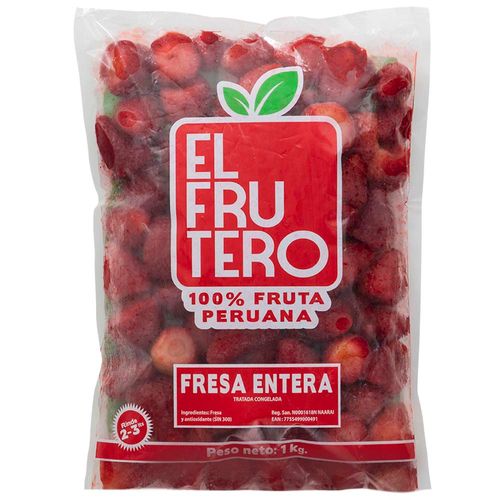 Fresa Entera EL FRUTERO Congelada Bolsa 1Kg