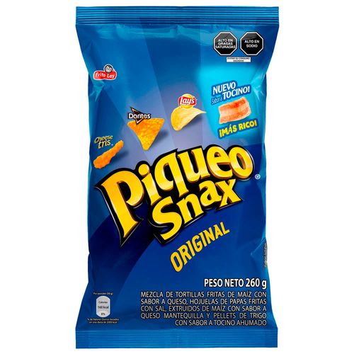 Snacks de Papa Maíz y Trigo PIQUEO SNAX Bolsa 260g