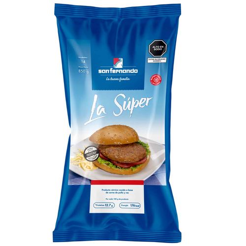 Hamburguesa de Carne SAN FERNANDO La Super Bolsa 850g