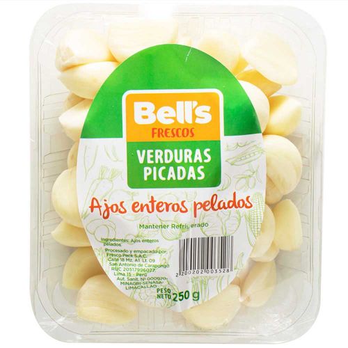 Ajo Entero BELL'S Pelado Bandeja 250g