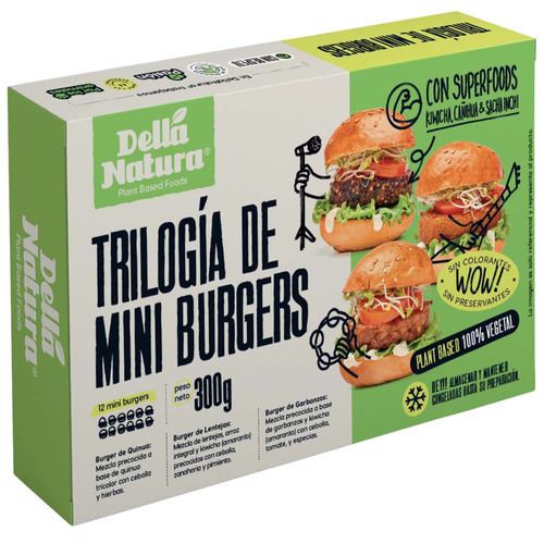 Mini Hamburguesas Trilogía DELANATURA Caja 300g