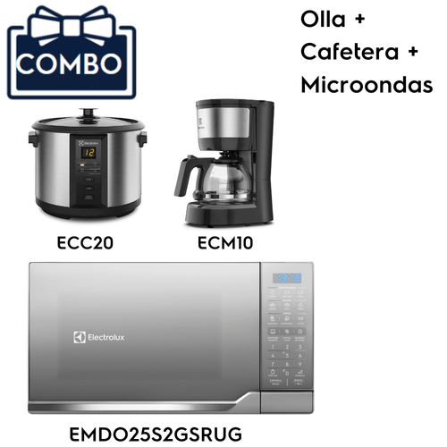 Combo Microondas + Cafetera + Olla