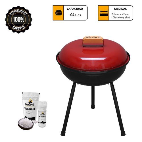 Parrilla Circular Mini Mr. Grill + Kit Sal Maras