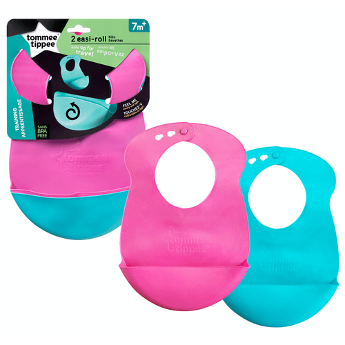 Babero de Silicona Tommee Tippee para Niña x 2 unidades