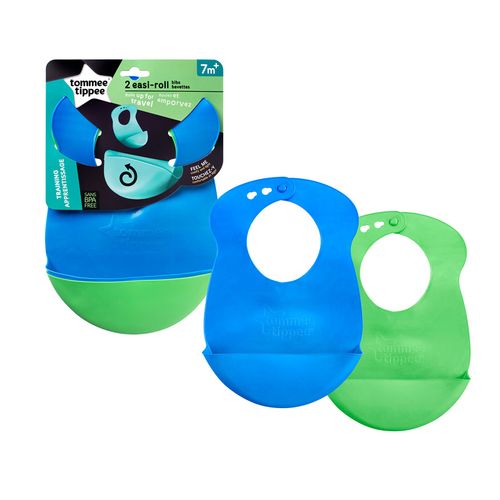 Babero de Silicona Tommee Tippee para Niño x 2 unidades