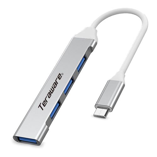 Hub Teraware USB Tipo-C 4 puertos, 3 x USB 2.0, 1 x UDB 3.0