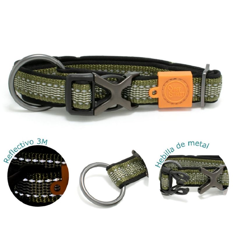 Collar-para-Perros---Reflectivo-3M-Olive-Green---S