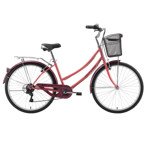 BICICLETA OXFORD CYCLOTOUR ARO 26 6V M CORAL/MORADO