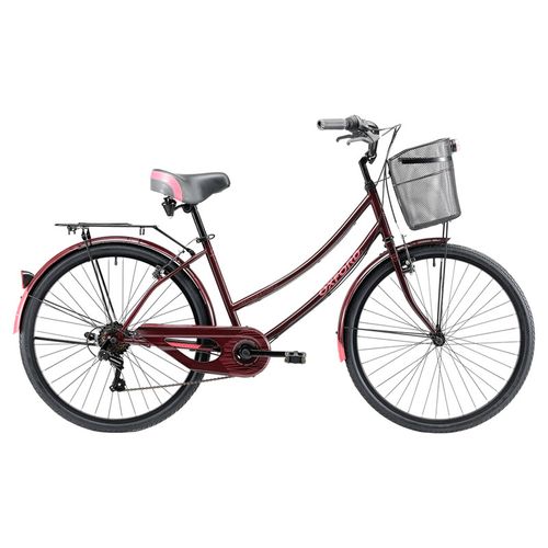 BICICLETA OXFORD CYCLOTOUR ARO 26 6V M BURDEO/FUCSIA