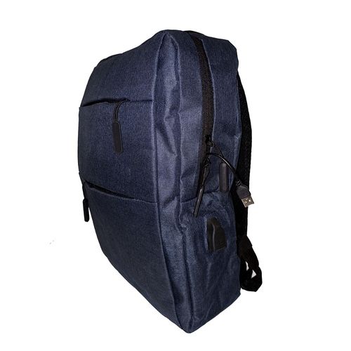 Mochila Antirobo  Multiuso Conector Usb Porta Laptop o Celular Azul