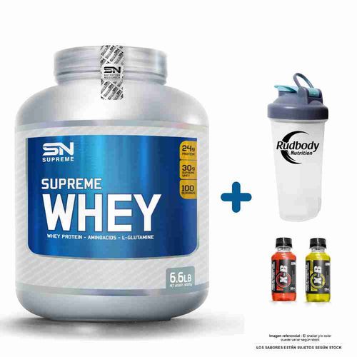 SUPREME NUTRITION SUPREME WHEY 6.6 LIBRAS VAINILLA + SHAKER