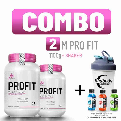 COMBO MSLAVA FIT - 2 PROFIT 2.400 LIBRAS VAINILLA + SHAKER