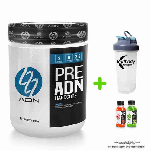 ADN NUTRITION PREADN HARDCORE 600 GR. FRUIT PUNCH + SHAKER