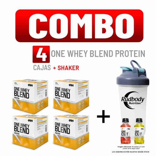 COMBO INNOVATE NUTRITION - 4 ONE WHEY BLEND PROTEIN CAJA 10 UNID. CHOCOLATE + SHAKER