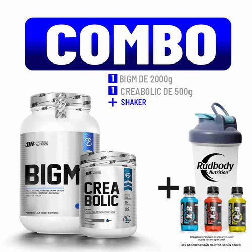 COMBO UNIVERSE NUTRITION - BIGM 2 KG. COOKIE + CREABOLIC 500 GR. + SHAKER