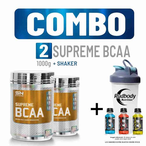 COMBO SUPREME NUTRITION - 2 SUPREME BCAA 1 KG. WATERMELON + SHAKER