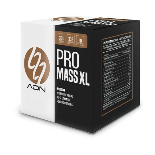 ADN NUTRITION PRO MASS XL CAJA 10 UNID. VAINILLA