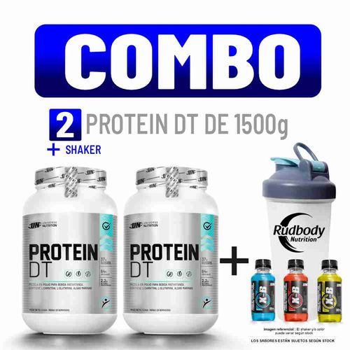 COMBO UNIVERSE NUTRITION - 2 PROTEIN DT 1.500 KG. VAINILLA + SHAKER