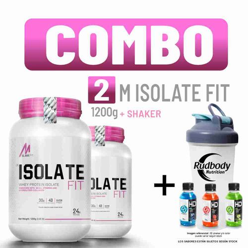 COMBO MSLAVA FIT - 2 ISOLATE FIT 2.650 LIBRAS STRAWBERRY + SHAKER