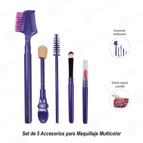 Set de 5 Accesorios para Maquillaje Multicolor