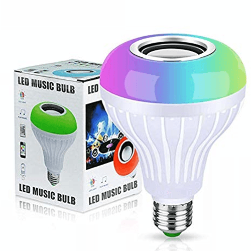 FOCO LED MULTICOLOR CON PARLANTE BLUETOOTH + CONTROL REMOTO