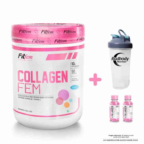 FITFEM  COLLAGEN FEM 500 GR. FRUIT PUNCH + SHAKER