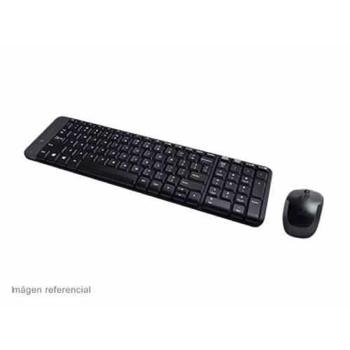 Teclado Logitech Mouse Mk220 Wireless Usb Sp Black