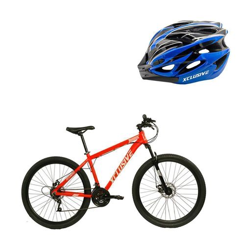 BICI ALUMINIO XCLUSIVE ARO 29 RG FRENO DISCO HIDRAULICO + CASCO AZUL L