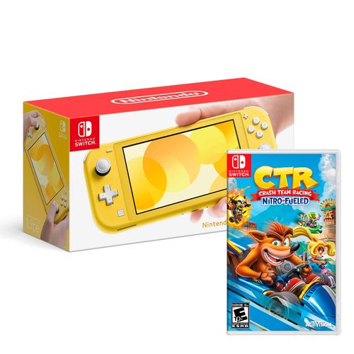 Consola Nintendo Switch Lite Amarillo + Crash Team Racing