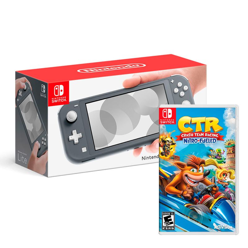 Consola-Nintendo-Switch-Lite-Gris---Crash-Team-Racing