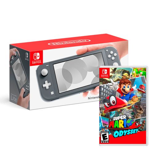 Consola Nintendo Switch Lite Gris + Super Mario Odyssey