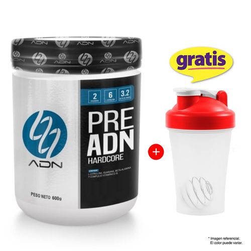 PRE ADN 600GR ADN Pre entreno Óxido Nítrico Manzana + Shaker