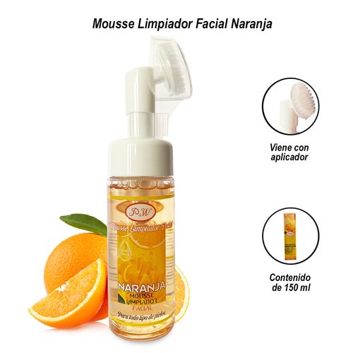 Mousse Limpiador Facial de Naranja con Aplicador