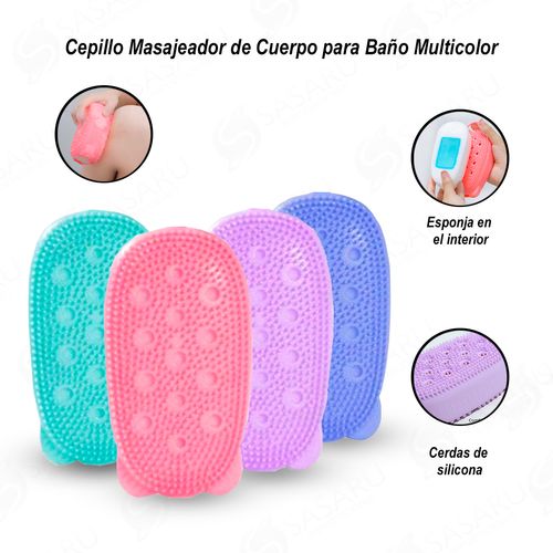 Cepillo Masajeador de Cuerpo para Baño Multicolor