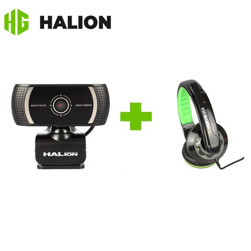 COMBO CAMARA WEB MAS AUDIFONOS HALION