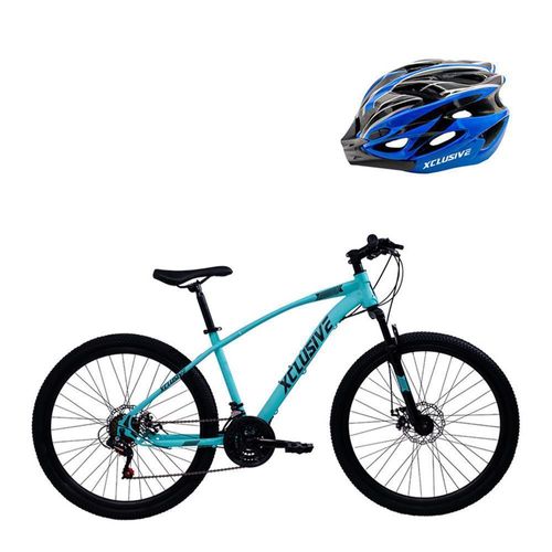 BICICLETA ACERO XCLUSIVE ARO 26 TN DISCO MECANICO + CASCO AZUL L