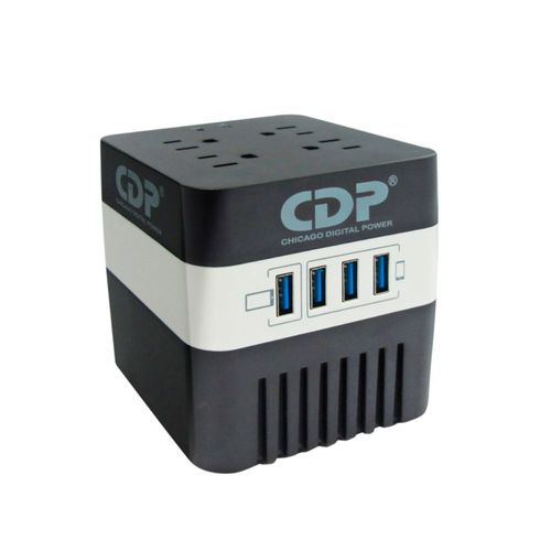 Estabilizador Regulador de Voltaje CDP 4 Tomas Electricas + 4 USB