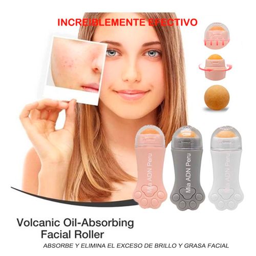 limpiador facial Roller Antibrillo y grasa facial kway volcánica