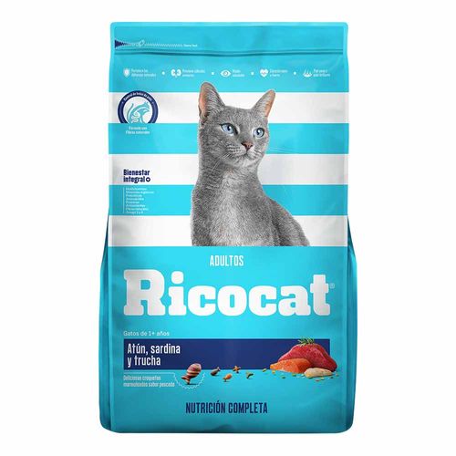 Comida para Gatos RICOCAT Adultos Atún Sardina y Trucha Bolsa 500g