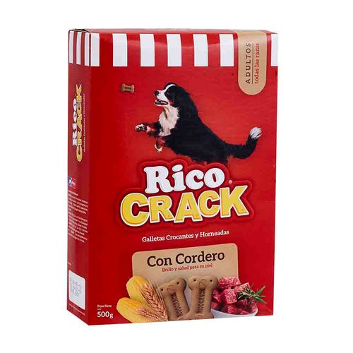 Galletas Crocantes y Horneadas RICOCRACK Cordero para Adultos Caja 500g