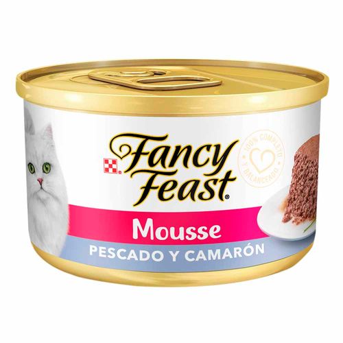 Comida para Gato FANCY FEAST Mousse Pescado y Camarón Lata 85g