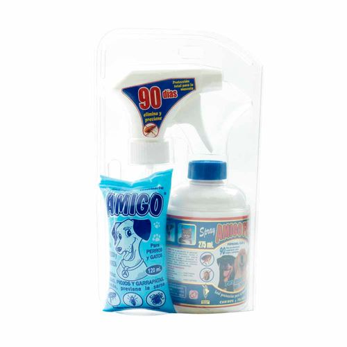 Insecticida para Mascotas AMIGO Spray Antipulgas Frasco 275ml