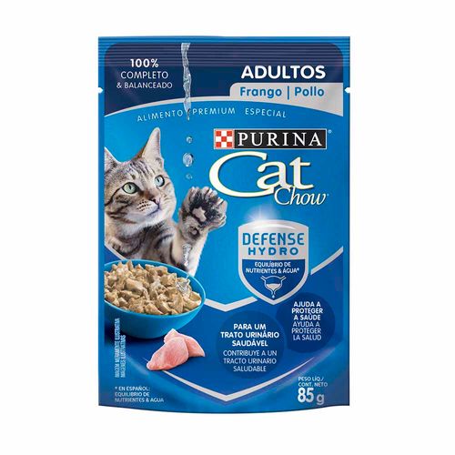 Comida para Gatos CAT CHOW Adultos Pollo Pouch 85g