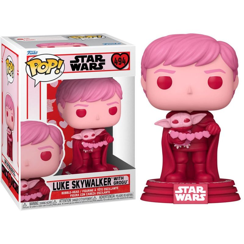 Funko-Pop-Star-Wars-Mandalorian---Luke-Skywalker-with-Baby-Yoda-Grogu--Love-