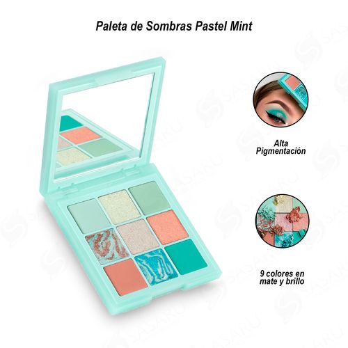 Paleta de Sombras Pastel Mint Ever Beauty Menta