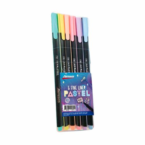 Fine Liner ARTESCO Triángulo Colores Pasteles Estuche 6un