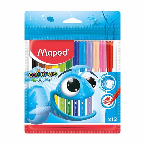 Plumones MAPED Color'Peps Ocean Estuche 12un